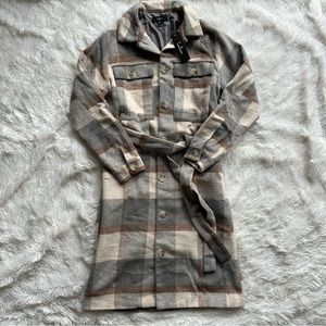 NWT Lulu’s Long Coat with Belt